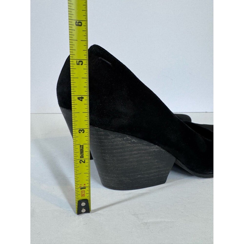 Eileen Fisher Black Suede Hawk Block Heel Pumps Career Lagenlook Women's Size 8 - Picture 10 of 10